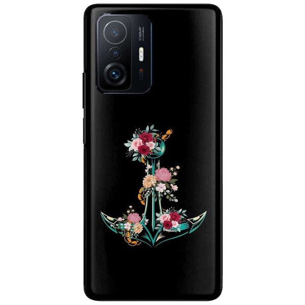 Coque Xiaomi 11T 5G / 11T 5G PRO Fleurs d'ancre | Etui Antichoc, Housse Silicone | Floral