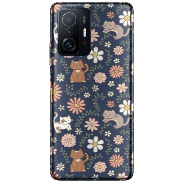 Coque Xiaomi 11T 5G / 11T 5G PRO Floral meower marine