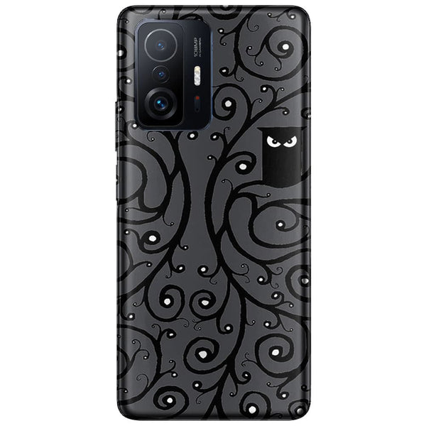 Coque Xiaomi 11T 5G Hibou Noir et Blanc | Housse Silicone, Etui antichoc | Animal Coloré