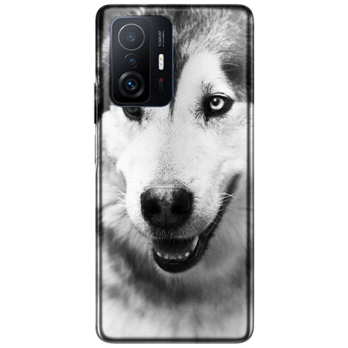 Coque Xiaomi 11T 5G Husky aux Yeux Clairs | Housse Silicone, Etui Antichoc | Motif Race de Chien