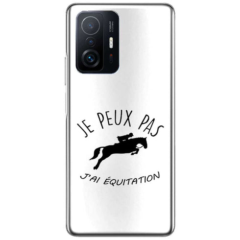 Coque Xiaomi 11T 5G Je Peux pas j'ai Equitation | Housse Souple Silicone | Etui Antichoc | Collection Monde Equestre