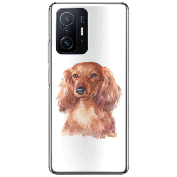 Coque Xiaomi 11T 5G Mon Teckel en Portrait | Housse Silicone, Etui Antichoc | Motif Race de Chien