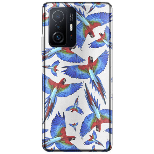 Coque Xiaomi 11T 5G Perroquet | Housse Silicone, Etui antichoc | Animal Coloré