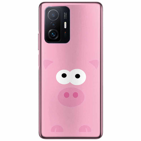 Coque Xiaomi 11T 5G Pig Rosy | Housse Silicone, Etui antichoc | Animal Coloré