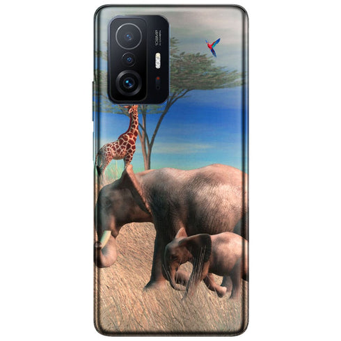 Coque Xiaomi 11T 5G Safari en Afrique | Housse antichoc | Etui Silicone | Animal Sauvage