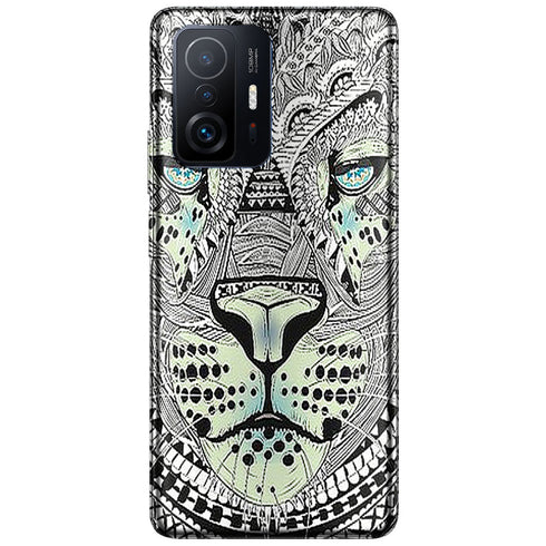 Coque Xiaomi 11T 5G Tigre Azteque | Housse antichoc | Etui Silicone | Animal Sauvage