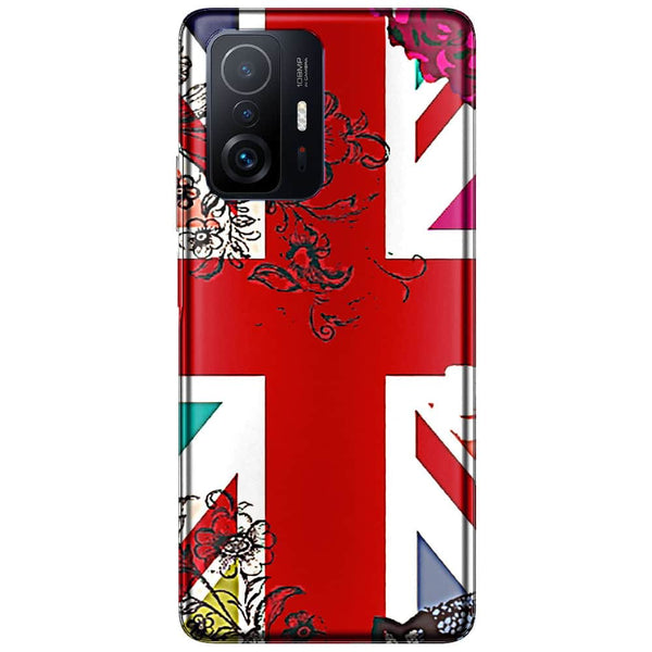 Coque Xiaomi 11T 5G Union Jack Flowers