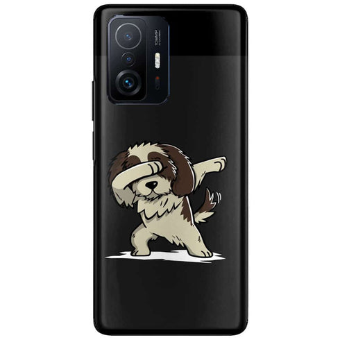 Coque Xiaomi 11T 5G Dog shih tzu dabbing | Housse Silicone, Etui Antichoc | Motif Race de Chien