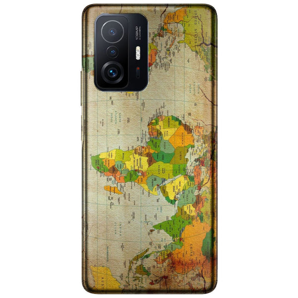 Coque Xiaomi 11T 5G / 11T 5G PRO Mappemonde | Housse Silicone, Etui antichoc | Vintage