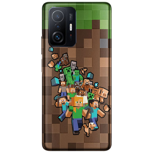 Coque Telephone Xiaomi 11T 5G Minecraft creeper forest