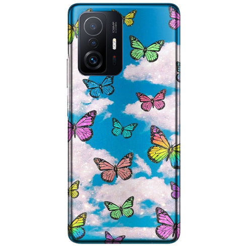 Coque Xiaomi 11T 5G / Pro Motif papillon nuageux