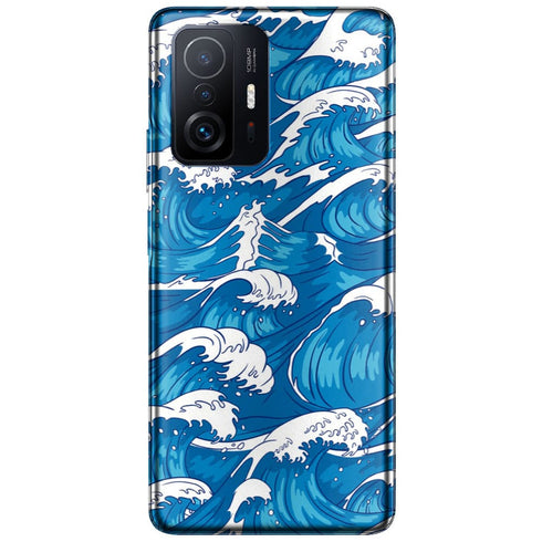 Coque Xiaomi 11T 5G / 11T 5G PRO Storm Waves Seamless Pattern Ocean