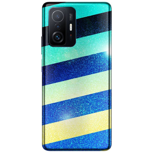 Coque pour Xiaomi 11T / 11T Pro Striped colorful glitter