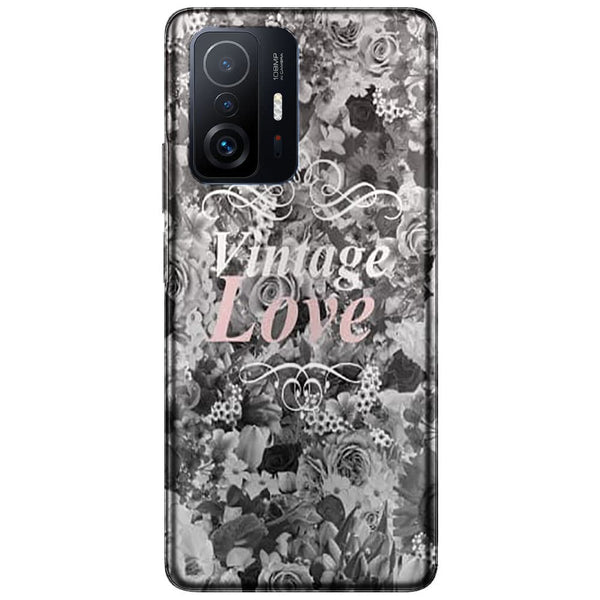 Coque Xiaomi 11T 5G Vintage love in black and white | Etui Antichoc, Housse Silicone | Floral