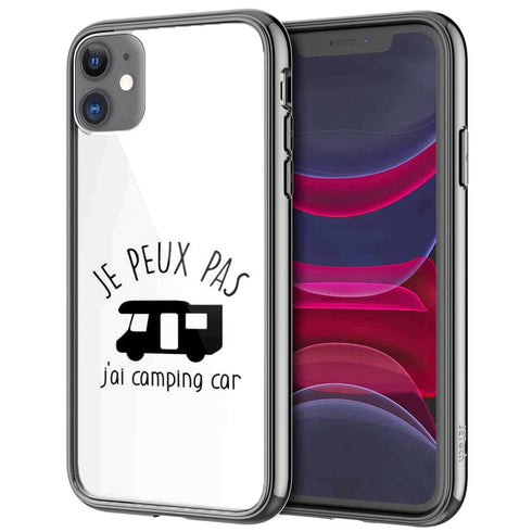 Camping Car, Coque pour iPhone 12 en Verre Trempé