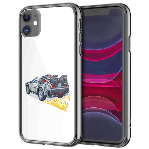 Delorean Retour vers le Futur, Coque pour iPhone 12 en verre trempé
