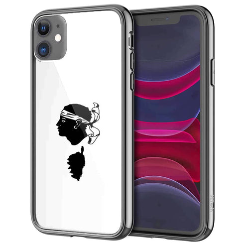 Drapeau Corse, Coque pour iPhone 12 en Verre Trempé