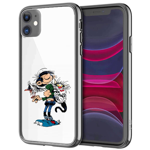 gaston lagaffe, Coque Gomer Goofer pour iPhone 12 en verre Trempé