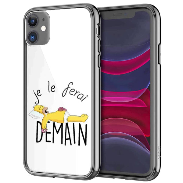 Homer Donuts, Coque pour iPhone 12 en Verre Trempé
