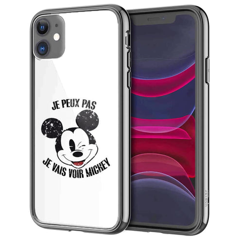 Voir Mickey, Coque pour iPhone 12 en Verre Trempé