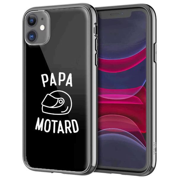 Motard, Coque pour iPhone 12 anti chocs en verre Trempé