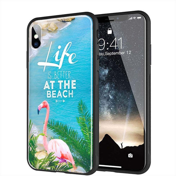 Coque At The Beach pour iPhone XR en verre Trempé