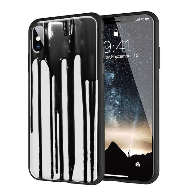 Coque Black Blood pour iPhone XR En Verre Trempé