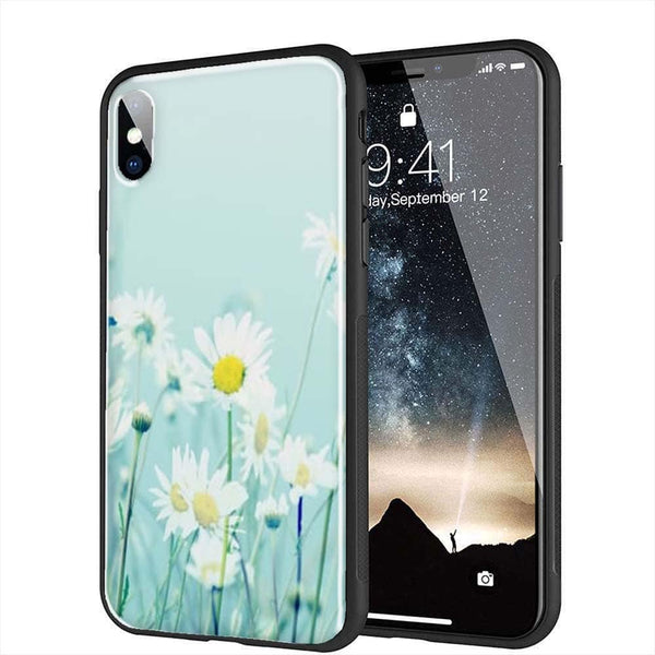 Coque Dancing Daisies pour iPhone XR en verre trempé