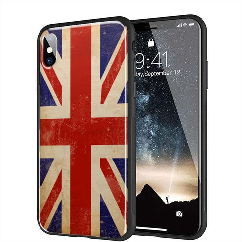 Coque drapeau Union Jack Vintage pour iPhone XR en Verre Trempé