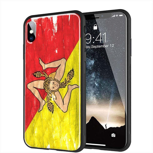 Sicile, Coque pour iPhone XR drapeau en verre Trempé
