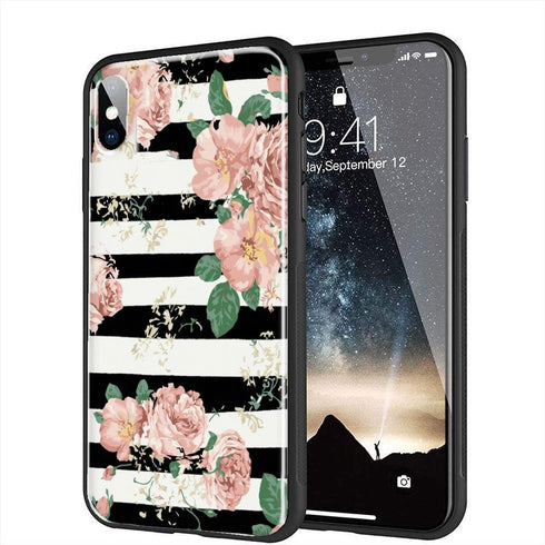 Coque Roses Roses pour iPhone XR en Verre Trempé