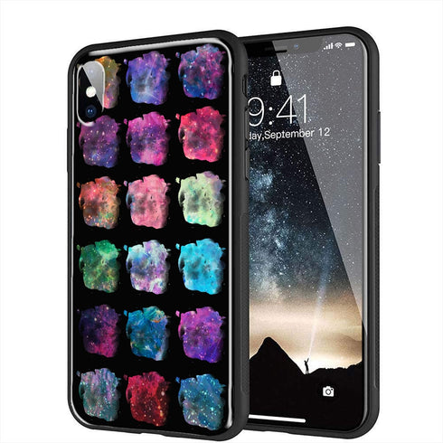 Coque Watercolor Space pour iPhone XR En verre Trempé