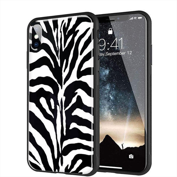 Coque Zebre pour Apple iPhone XR en Verre Trempé