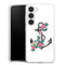 Coque Samsung Galaxy S23 ancre florale rose