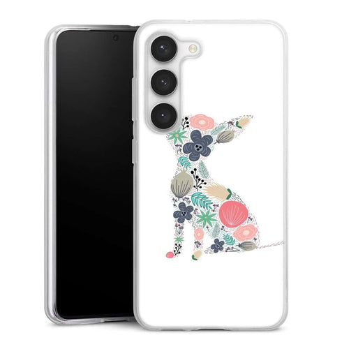 Coque Samsung Galaxy S23 Chihuahua floral