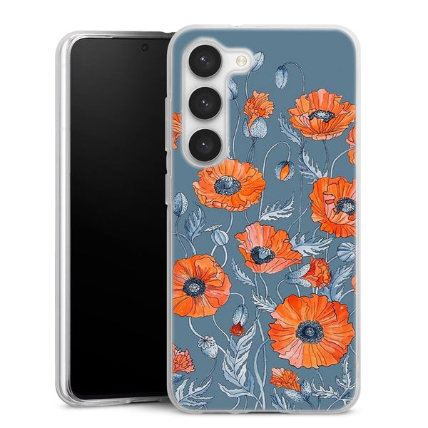 Coque Samsung Galaxy S23 Coquelicots floral botanical art