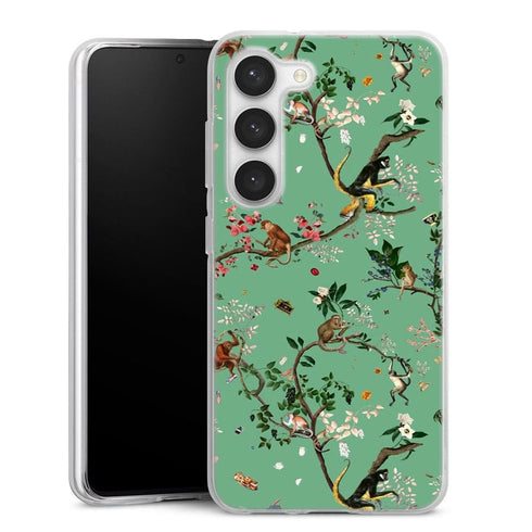 Coque Samsung Galaxy S23 Monde des singes vert