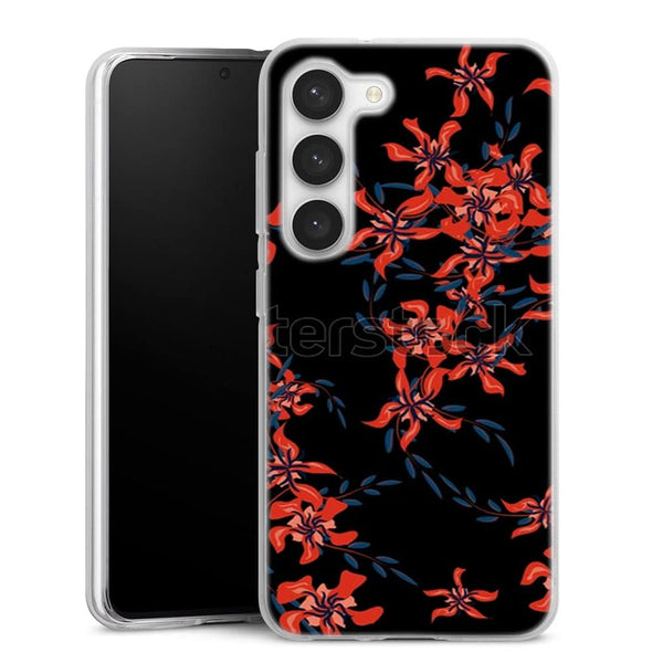Coque Samsung Galaxy S23 Rouge en Noir - Nature Japon