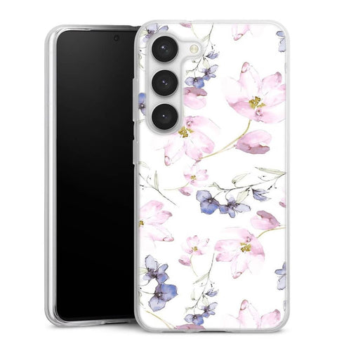 Coque Samsung Galaxy S23 fleurs aquarelles