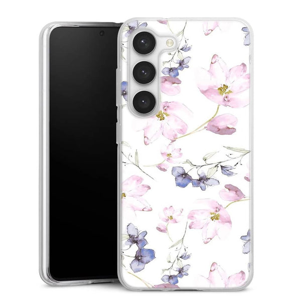 Coque Samsung Galaxy S23 fleurs aquarelles