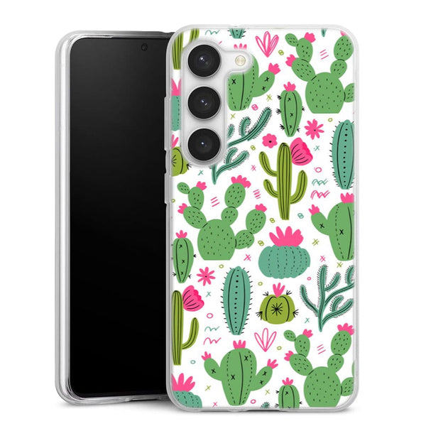 Coque Samsung Galaxy S23 Minimalist pattern With Cactus Plants