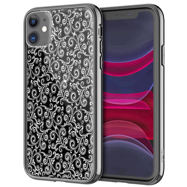 Detailling Swirls, Coque pour iPhone 12 en Verre Trempé