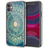 Blue Organic Boho Mandala, Coque pour iPhone 12 en Verre Trempé