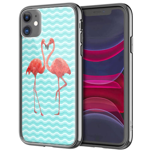 Les Flamants Roses, Coque pour iPhone 12 en Verre Trempé
