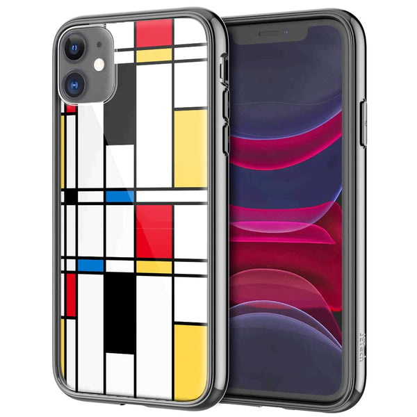 geométricos abstract, Coque pour iPhone 12 en Verre Trempé