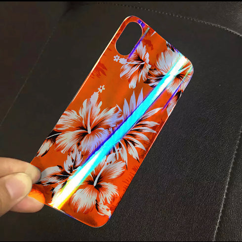 Coque téléphone iPhone 11 Fleurs Oranges en Plexi