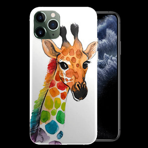 Achat coque de télépone Girafe Multicouleurs pour iPhone 11