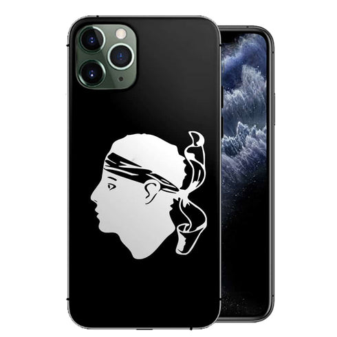 Corse Fond Noir, Coque iPhone 11 Pro Drapeau, iPhone 11 Pro Max