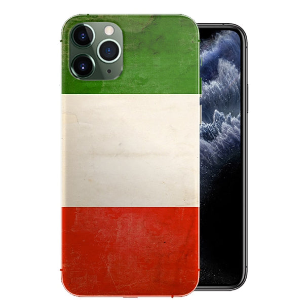 iTalie, Coque Drapeau iPhone 11 Pro, iPhone 11 Pro Max personnalisée en Silicone antichocs