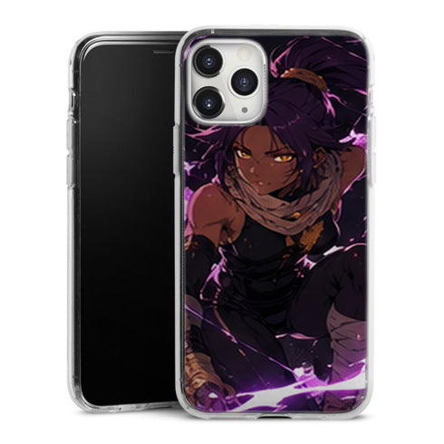 Coque Yoruichi Shunko Eclairs Violets Manga | iPhone, Samsung, Manga Bleach, Yoruichi Bleach - coque Yoruichi manga pour iPhone et Samsung